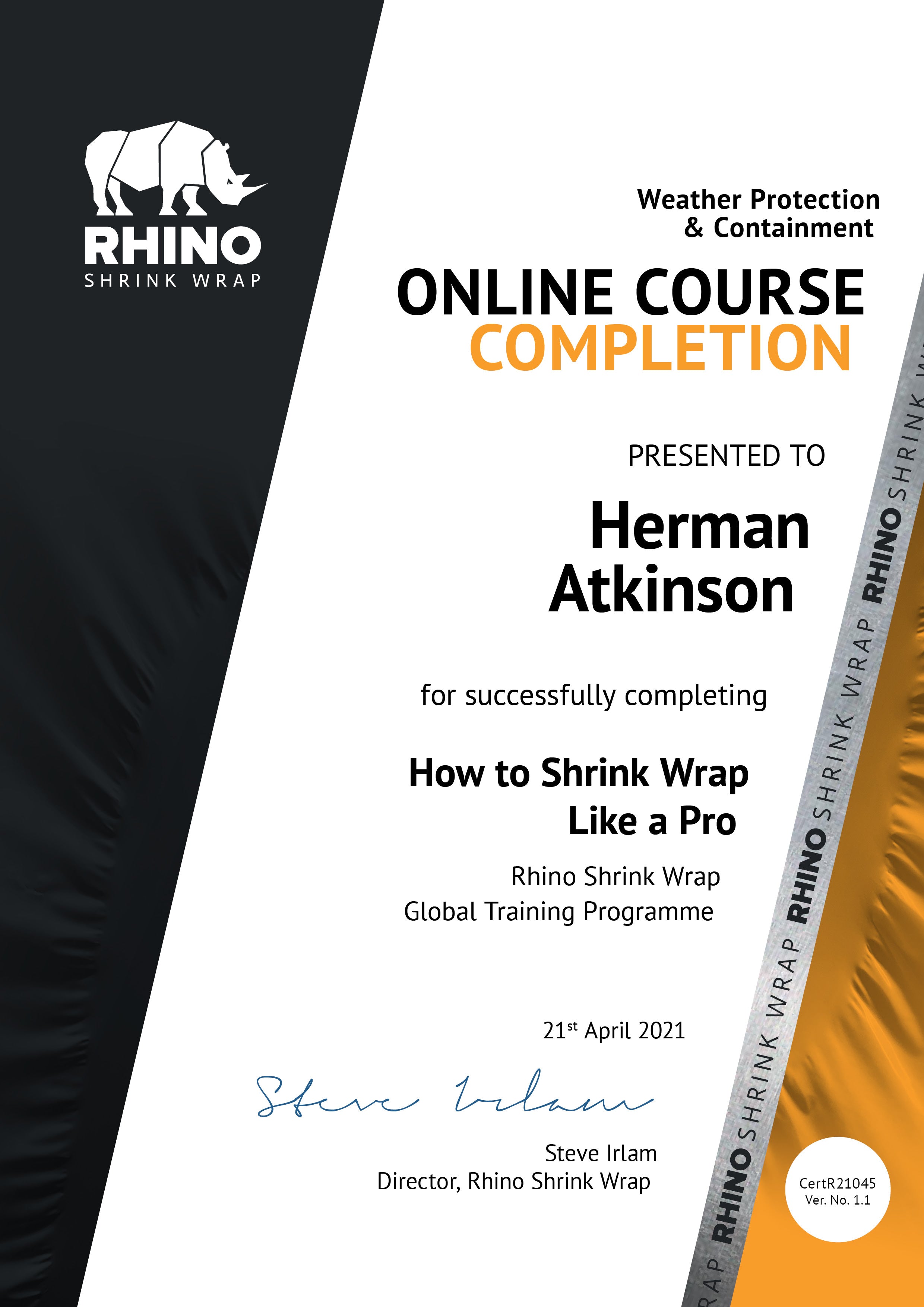 Rhino Shrink Wrapping Gun - Standard