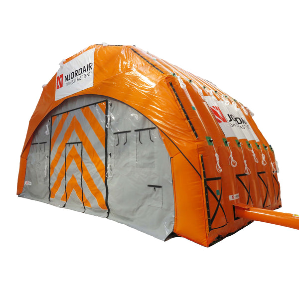 inflatable shelter 10m wide external view