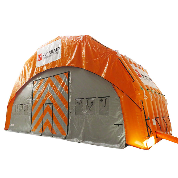 14m (46ft) wide inflatable shelter outside view