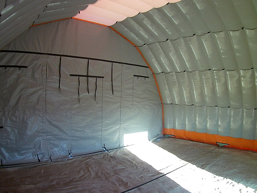 inside view of 8m wide (26ft) work shelter