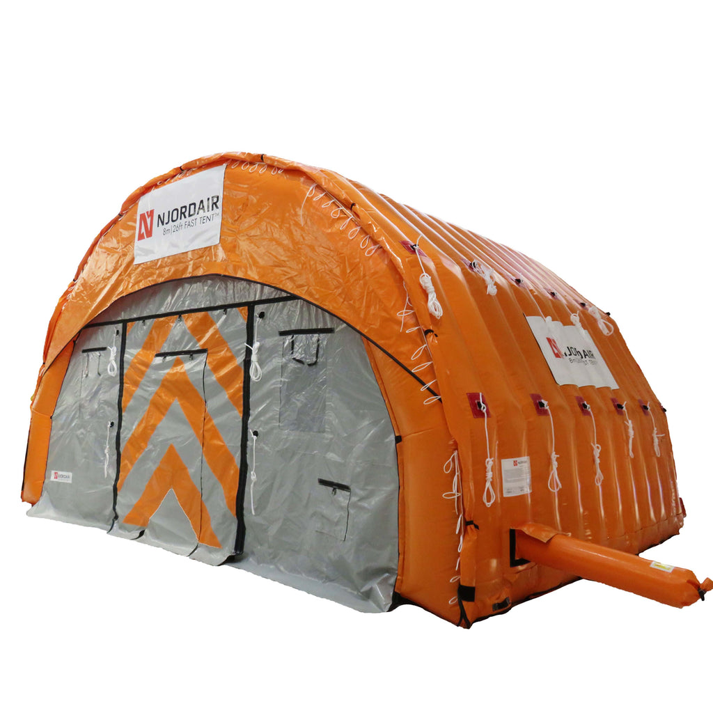 8m wide inflatable shelter - outside view