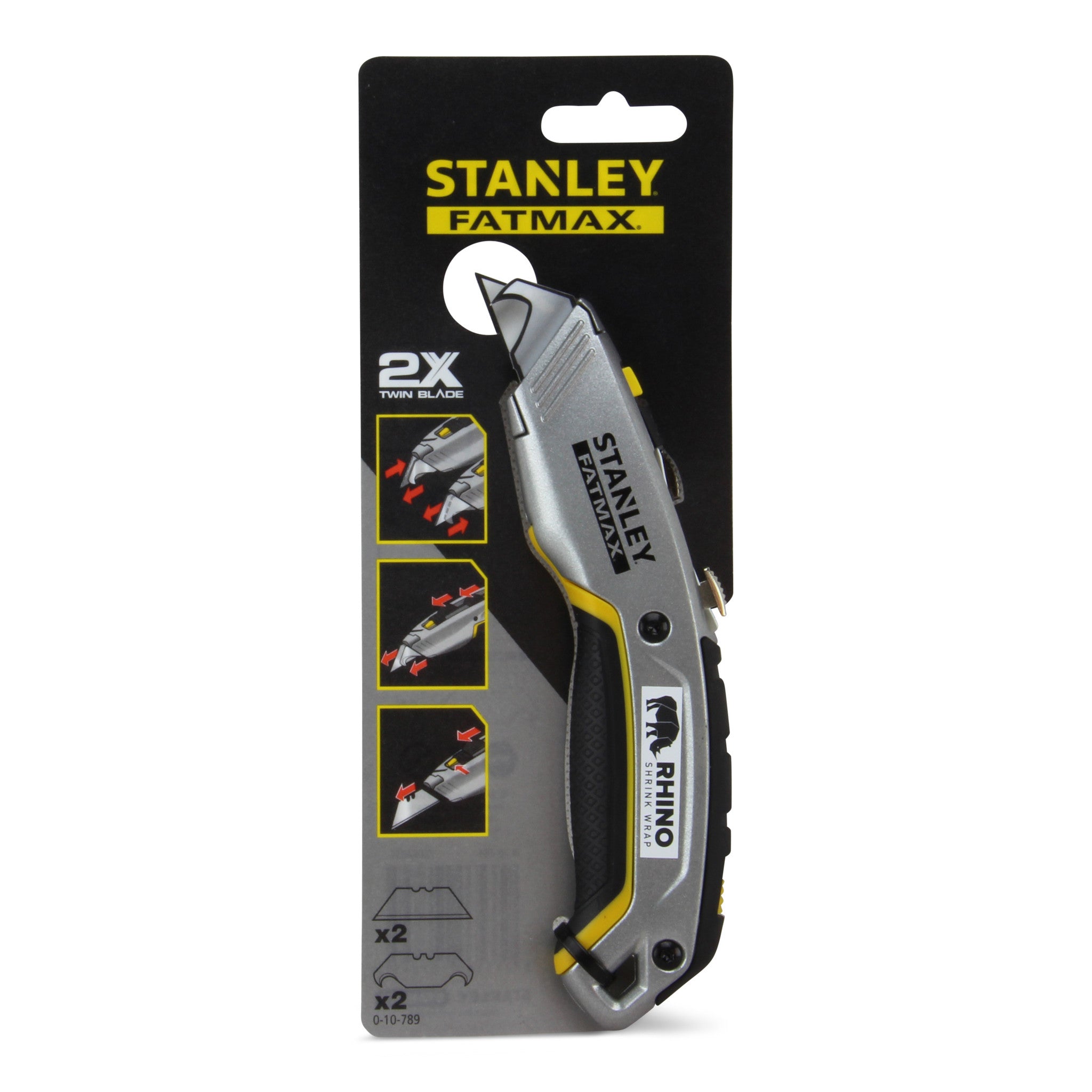 Stanley FatMax Retractable Dual Blade Knife - Rhino Shrink Wrap